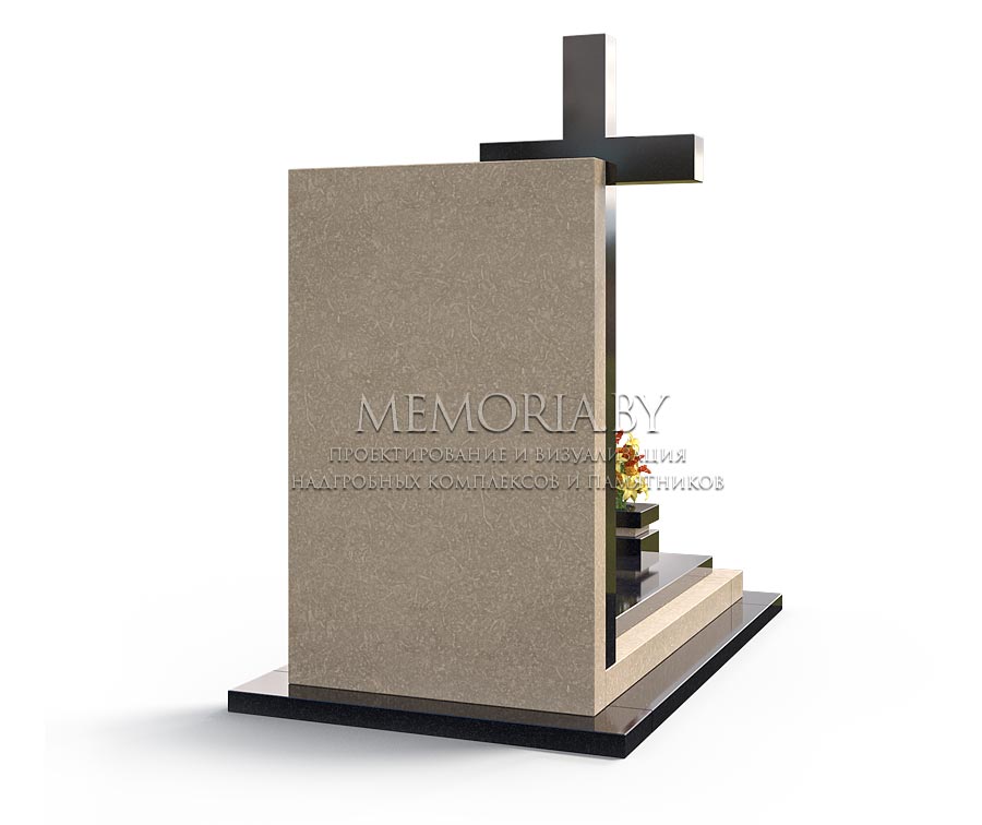 Надгробный памятник с крестом